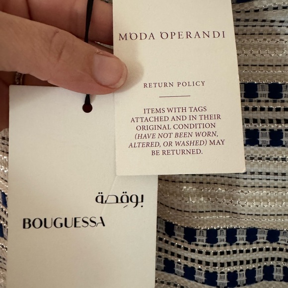 MODA OPERANDI BOUGUESSA skirt Vintage Striped Metalic skirt. Never worn! NWT - Picture 6 of 11